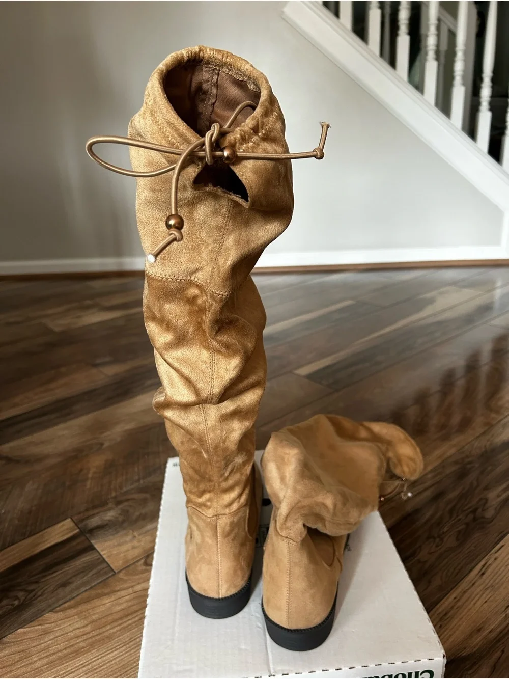 SO Tan Slouchy Over-the-Knee Suede Boots Women 10W